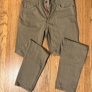 Tommy Hilfiger Khaki Pants with Red Accent
